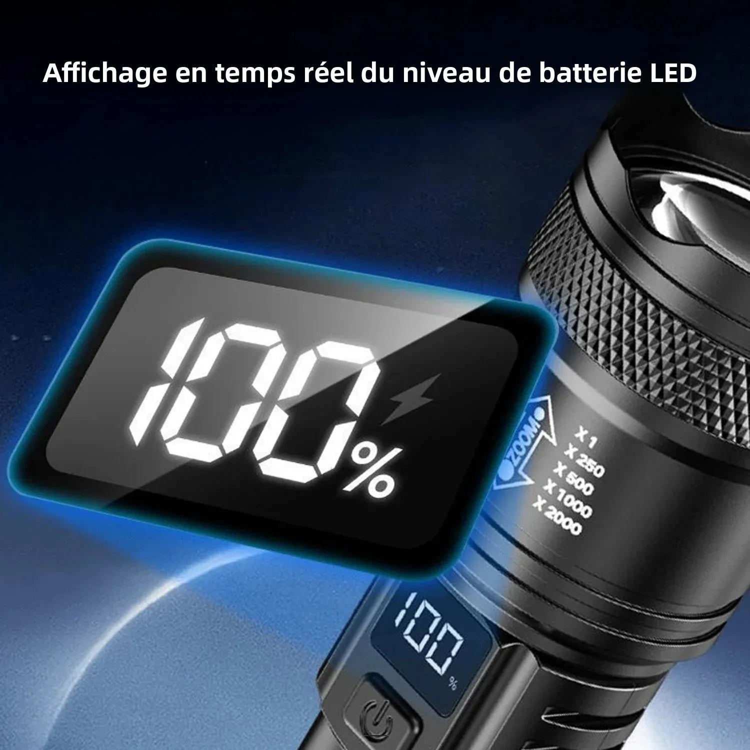 2000LM Ultra Bright P50 LED Flashlight Tactical EDC Emergency Spotlight Telescopic ZoomHandheld Torch  w/ 14500/18650 Battery