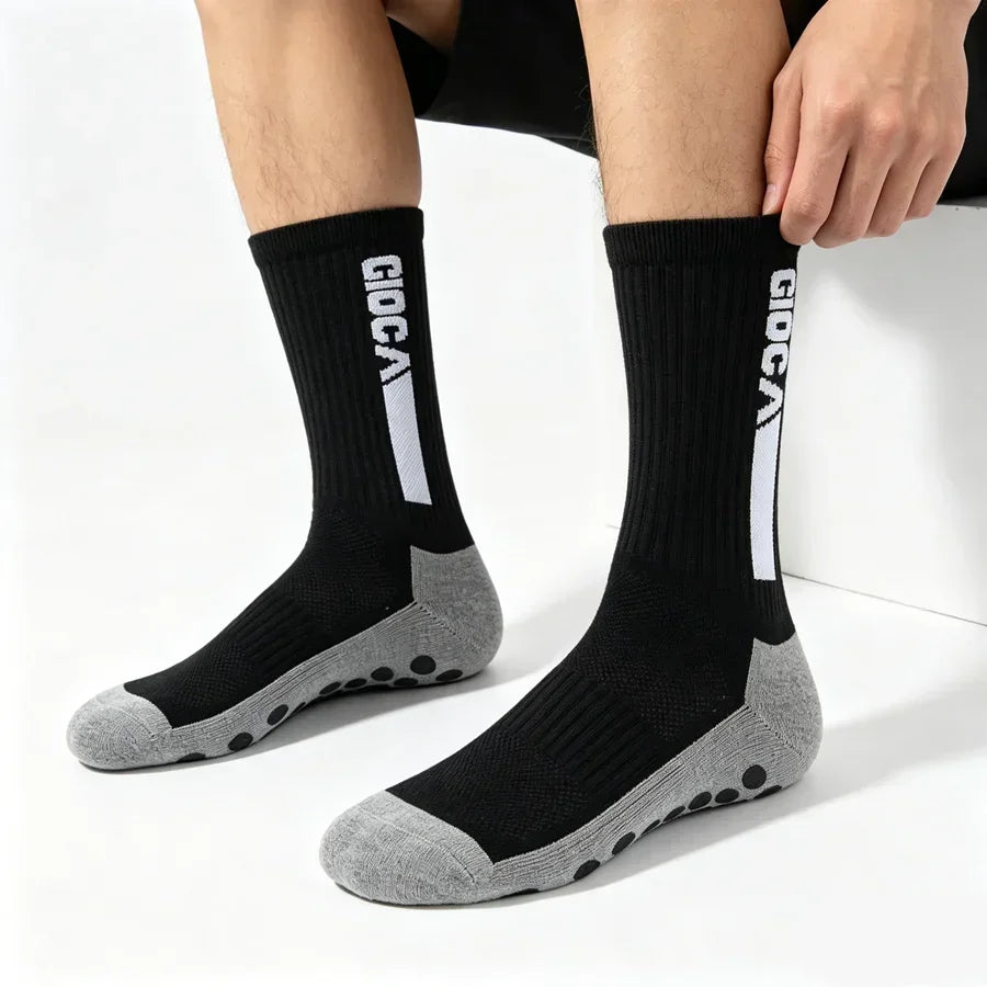 1/5/8/10pairs men women unisex non slip grip soccer rugby socks towel bottom breathable shockproof athletic exercise
