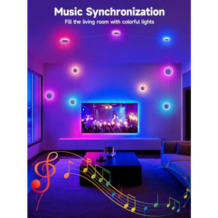 Smart Wall Light, 9-Piece LED DIY Constellation Light, RGB Color Changing, Music Sync, App and Remote Control, Ambient Lighting