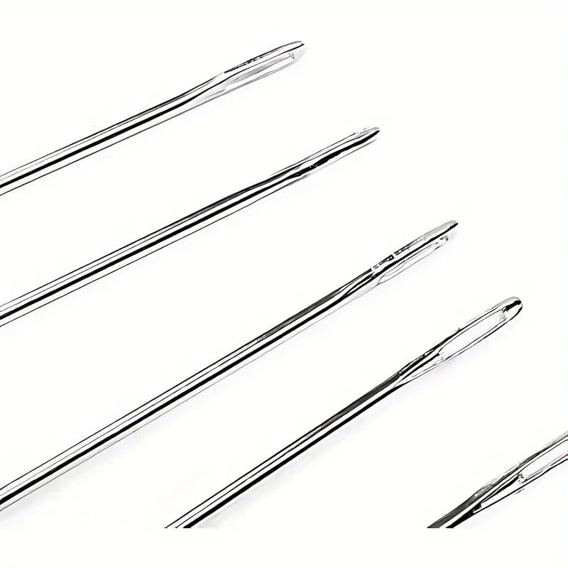 Stainless Steel Big Eye Hand Sewing Needles Set with Different Sizes for Sewing Needlework Embroidery Needles