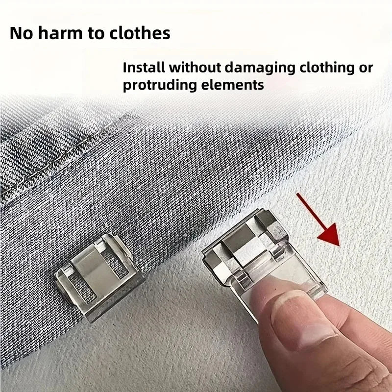 2/4/6/pcs Invisible Leg Shortening Clips - Anti-Slip Hem Grippers for Pants (No-Sew Hem Adjustment Tool)