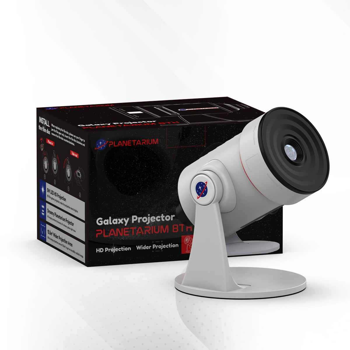 Starry Projector Galaxy Night Light HD Lmage Disc Upgraded Planetarium Projector With 28 White Noises For Bedroom Living Room