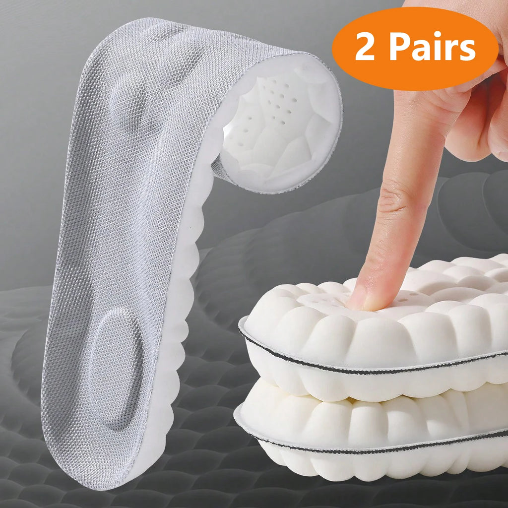 Latex Sport Insoles Soft High Elasticity Shoe Pads Orthotic Breathable Deodorant Shock Absorption Cushion Arch Support Insole