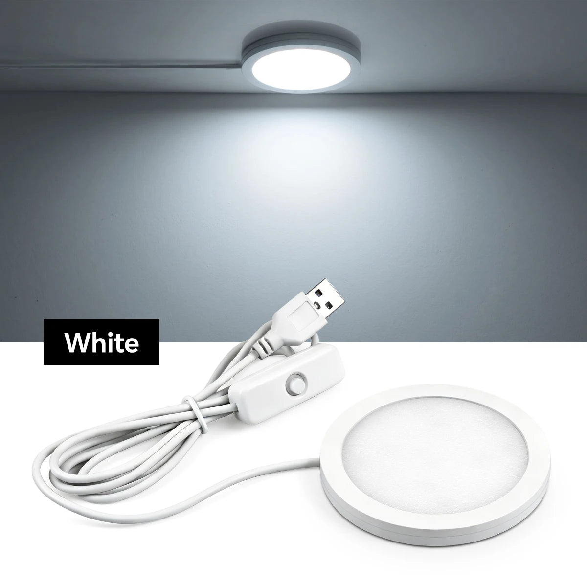 Mini LED Night Light 5V Round LED Puck Lights USB Powered Bambulab Lamp Parts Bedside Table Lamp Lighting Kit