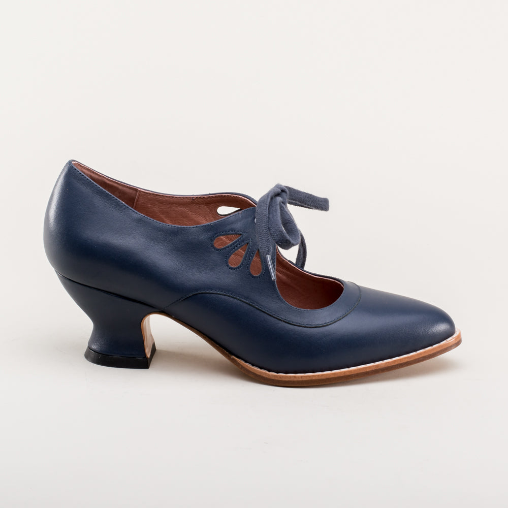 Gibson Edwardian Leather Shoes (Navy)