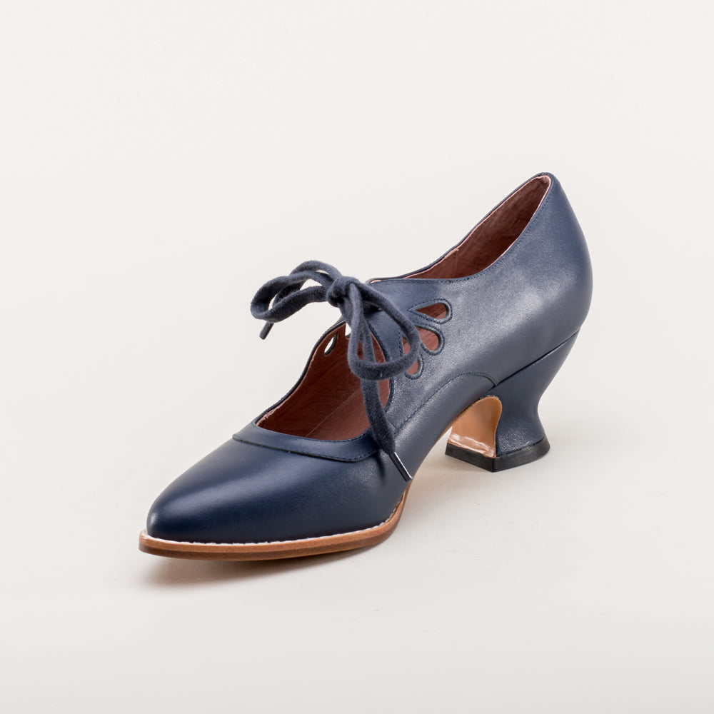 Gibson Edwardian Leather Shoes (Navy)