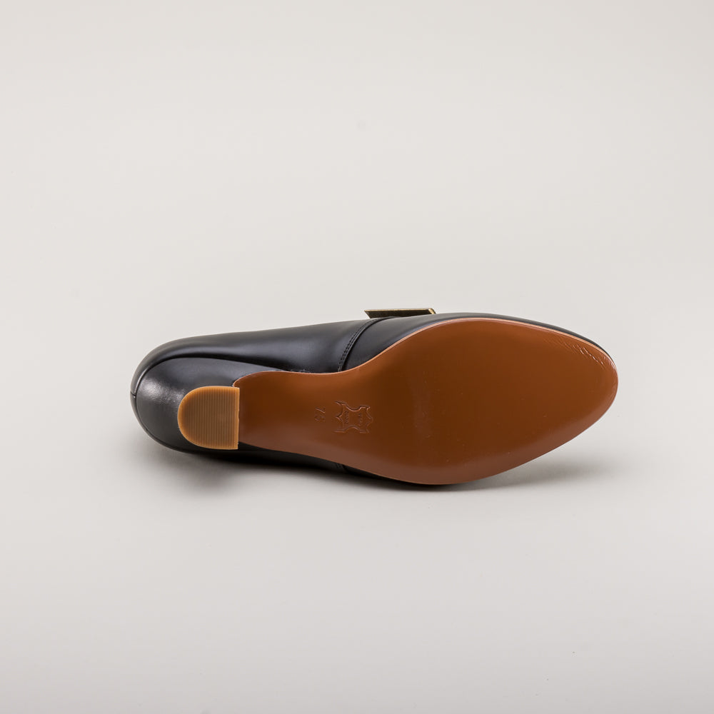 Kensington 18th Century Leather Shoes (Black)