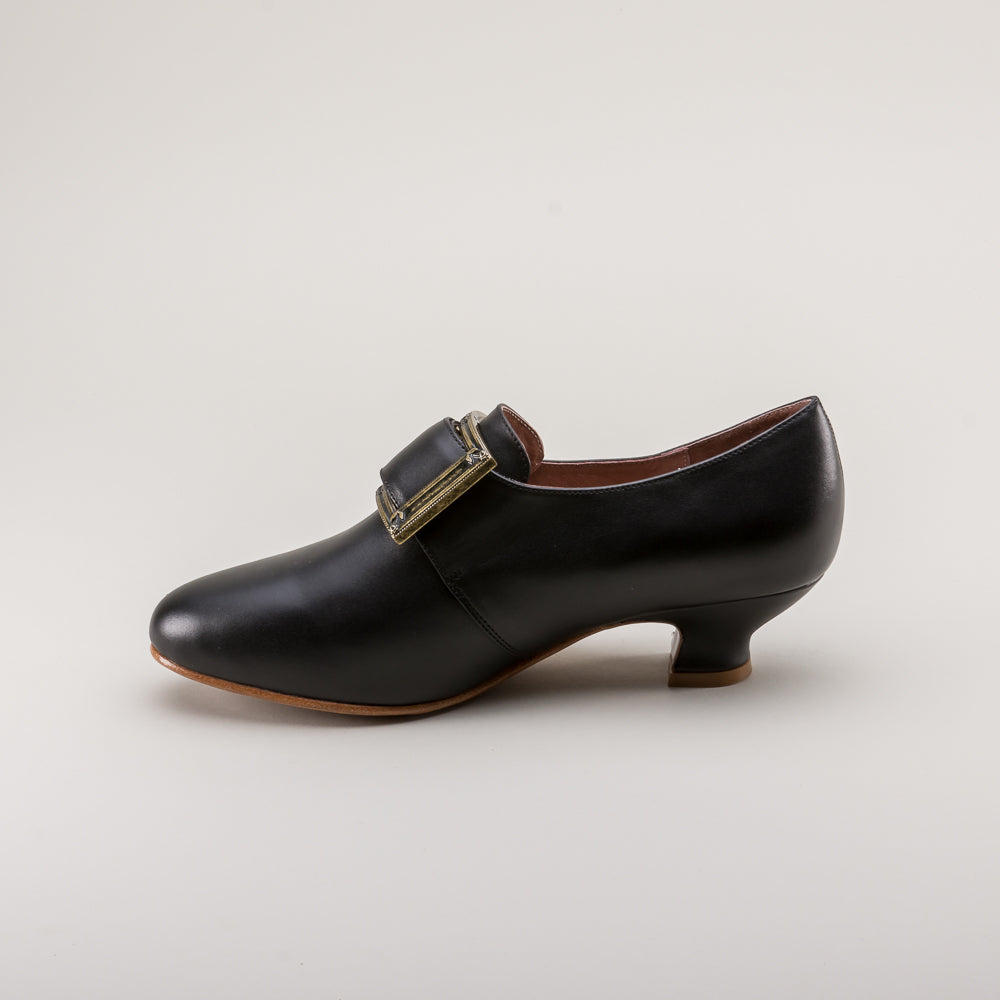 Kensington 18th Century Leather Shoes (Black)