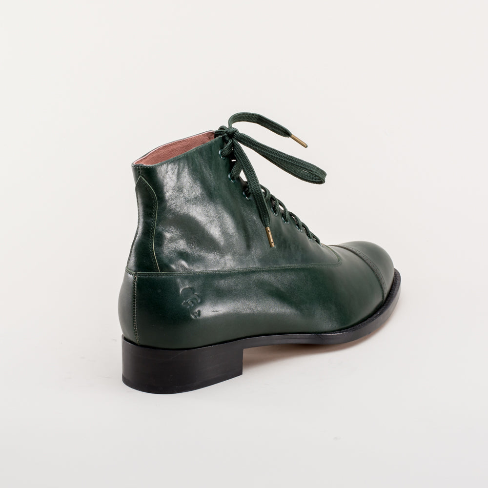 Noble Men's Vintage Lace-Up Boots (Green)