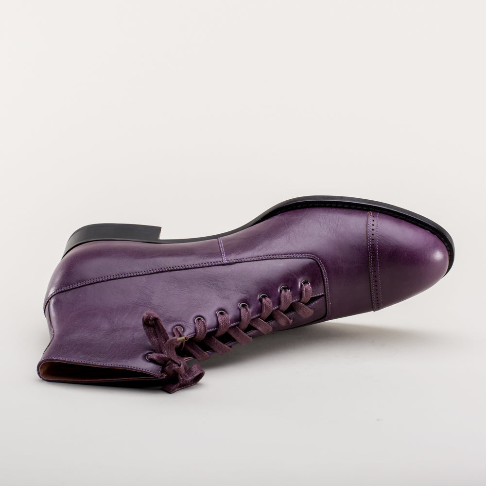 Noble Men's Vintage Lace-Up Boots (Purple)