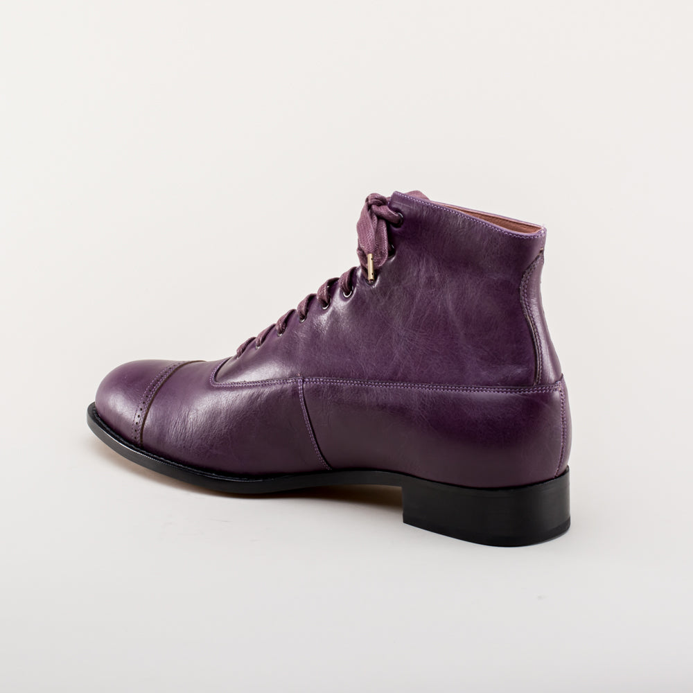 Noble Men's Vintage Lace-Up Boots (Purple)